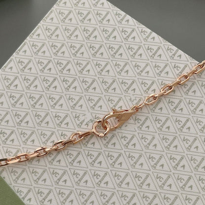 [AuraEcho Jewelry]LUCKY SPRING 15 MOTIFS ROSE GOLD NECKLACE