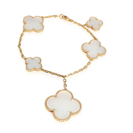 [AuraEcho Jewelry]MAGIC CLOVER MOP GOLD BRACELET 5 MOTIFS