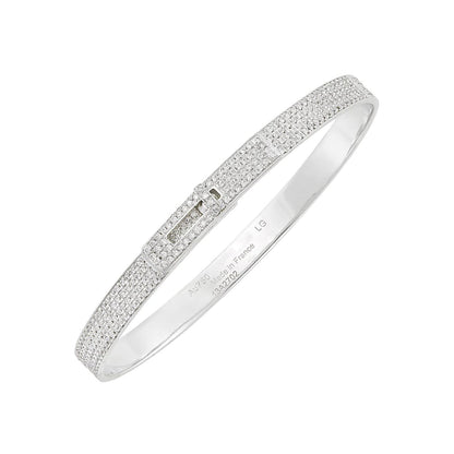 [AuraEcho Jewelry]HM KELLY BRACELET IN SILVER AND FULL PAVE DIAMOND