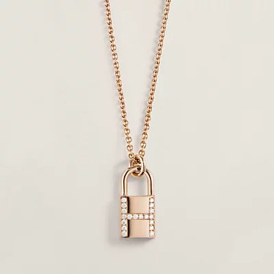 [AuraEcho Jewelry]HM ADVANCED NICHE LOCK HEAD NECKLACE DIAMONDS