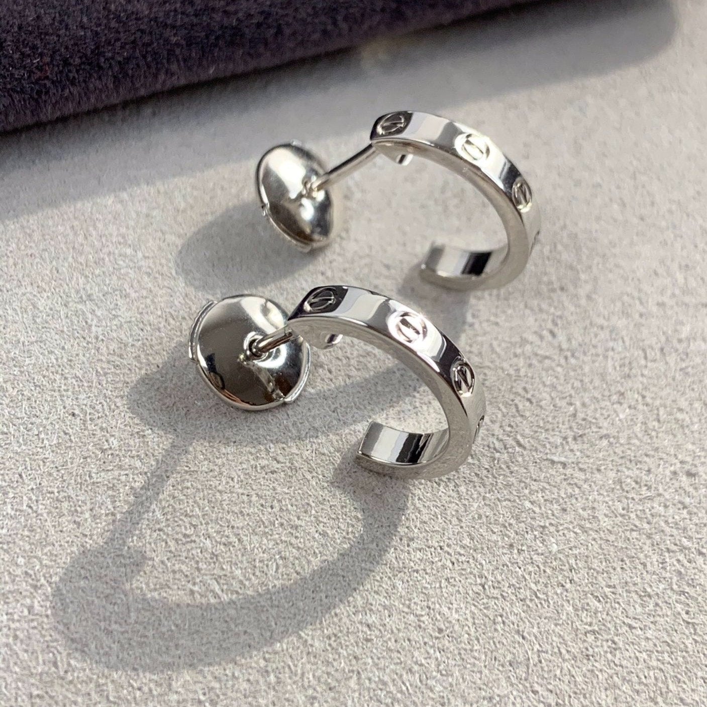 [AuraEcho Jewelry]LOVE EARRINGS 2.65MM SILVER