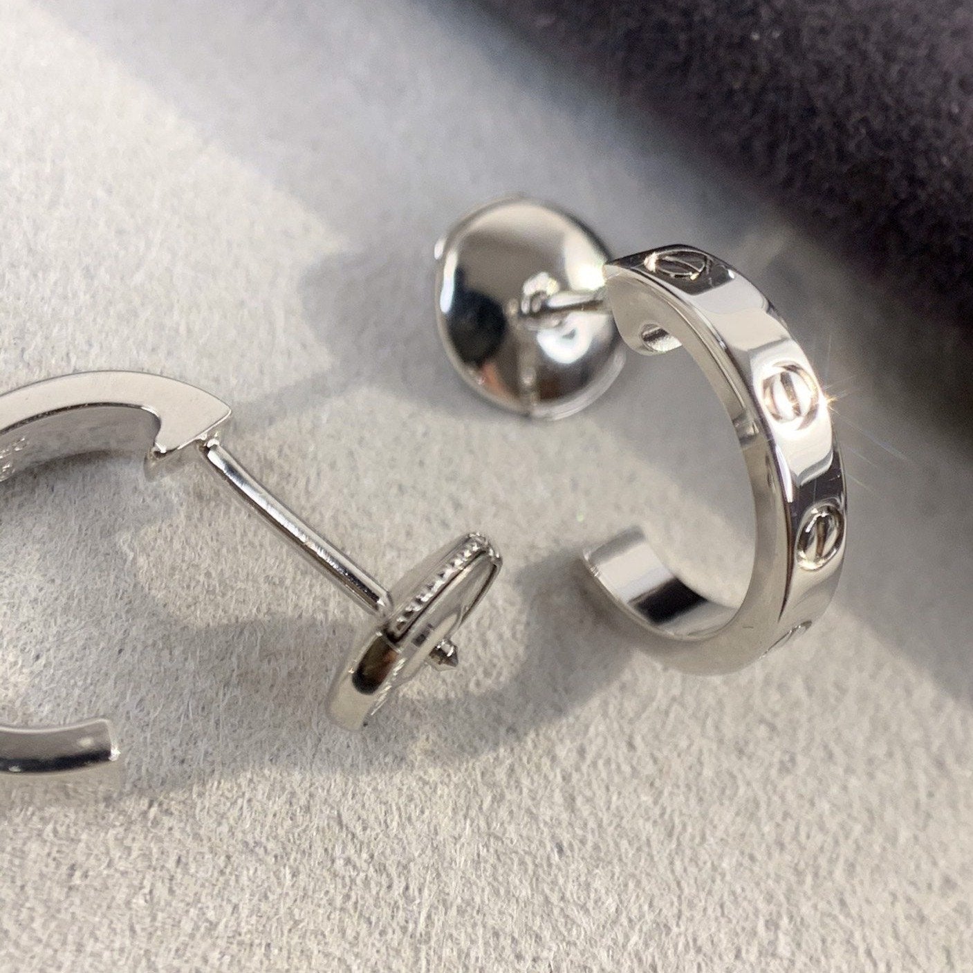 [AuraEcho Jewelry]LOVE EARRINGS 2.65MM SILVER