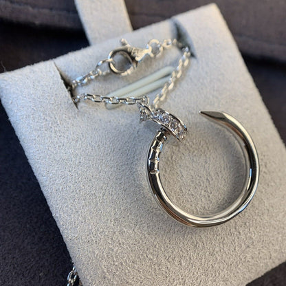 [AuraEcho Jewelry]JUSTE NECKLACE SILVER DIAMONDS