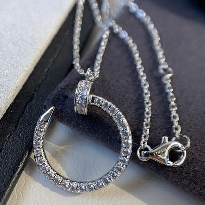 [AuraEcho Jewelry]JUSTE NECKLACE SILVER DIAMONDS
