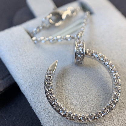 [AuraEcho Jewelry]JUSTE NECKLACE SILVER DIAMONDS