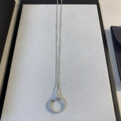 [AuraEcho Jewelry]JUSTE NECKLACE SILVER DIAMONDS