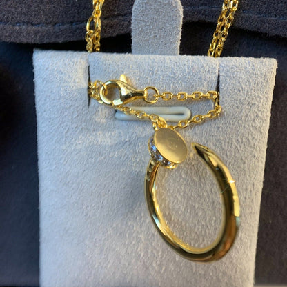[AuraEcho Jewelry]JUSTE NECKLACE GOLD DIAMONDS