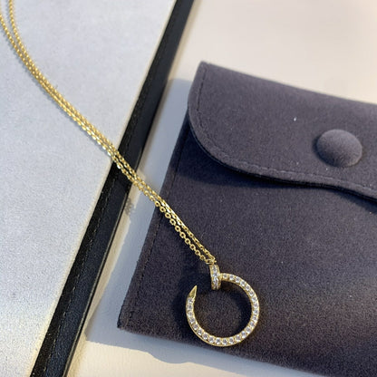 [AuraEcho Jewelry]JUSTE NECKLACE GOLD DIAMONDS