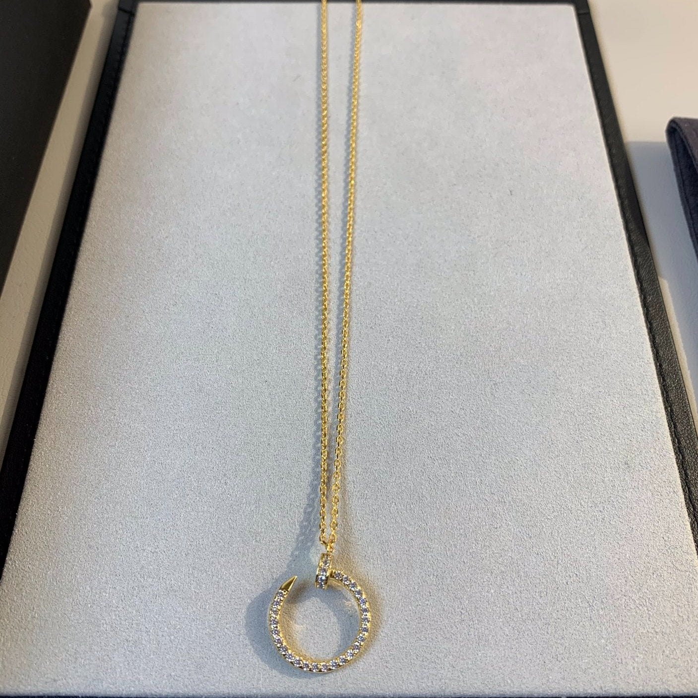 [AuraEcho Jewelry]JUSTE NECKLACE GOLD DIAMONDS