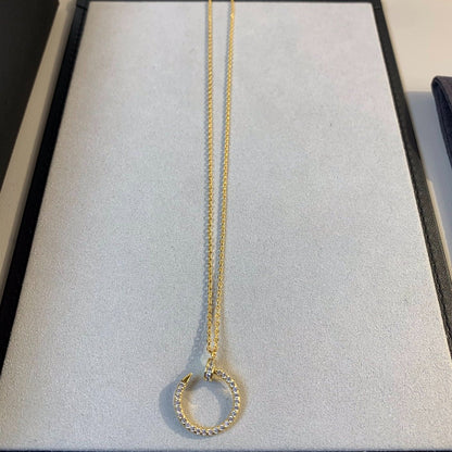 [AuraEcho Jewelry]JUSTE NECKLACE GOLD DIAMONDS