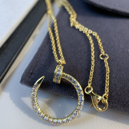 [AuraEcho Jewelry]JUSTE NECKLACE GOLD DIAMONDS
