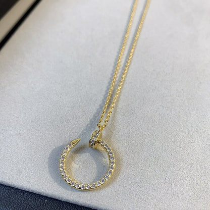 [AuraEcho Jewelry]JUSTE NECKLACE GOLD DIAMONDS