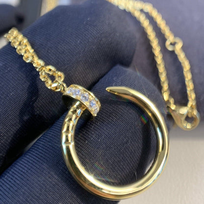 [AuraEcho Jewelry]JUSTE NECKLACE GOLD DIAMONDS
