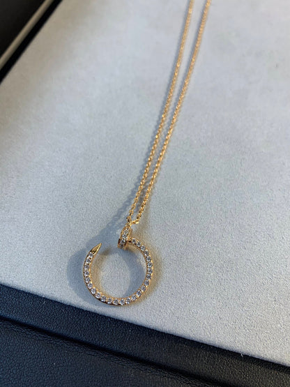 [AuraEcho Jewelry]JUSTE NECKLACE PINK GOLD DIAMONDS