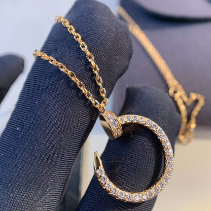 [AuraEcho Jewelry]JUSTE NECKLACE PINK GOLD DIAMONDS