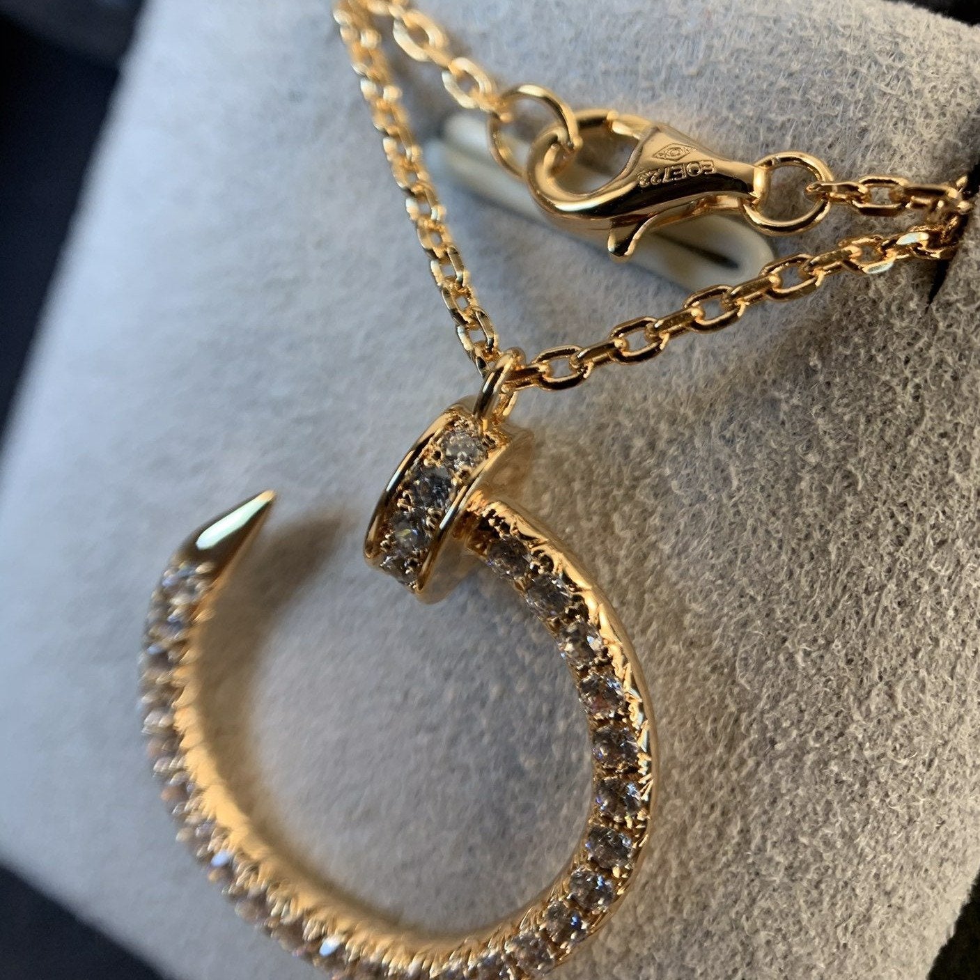 [AuraEcho Jewelry]JUSTE NECKLACE PINK GOLD DIAMONDS