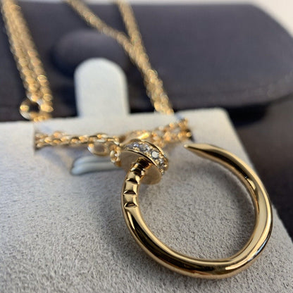 [AuraEcho Jewelry]JUSTE NECKLACE PINK GOLD DIAMONDS