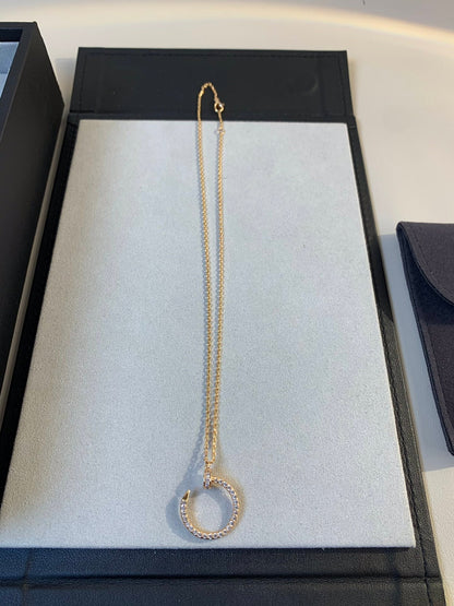 [AuraEcho Jewelry]JUSTE NECKLACE PINK GOLD DIAMONDS