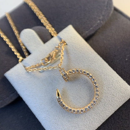 [AuraEcho Jewelry]JUSTE NECKLACE PINK GOLD DIAMONDS