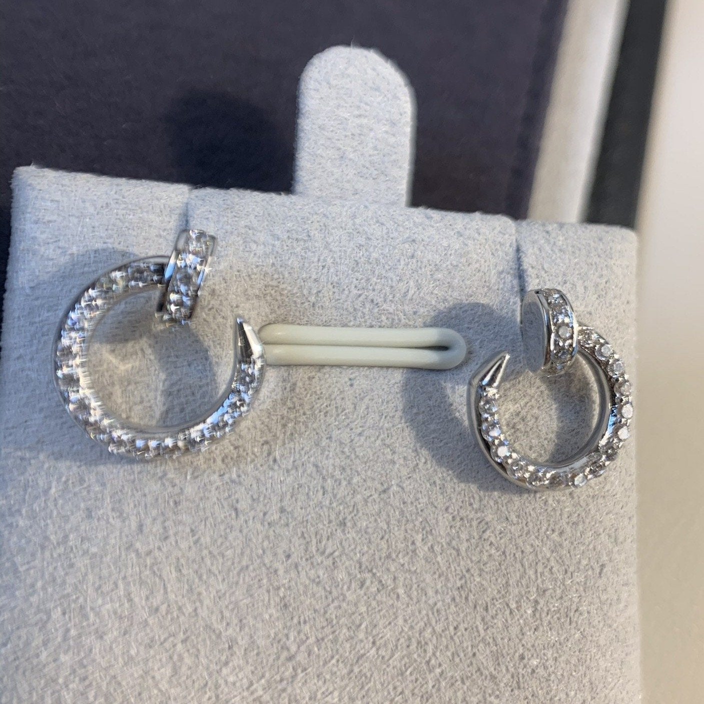 [AuraEcho Jewelry]JUSTE EARRINGS SILVER DIAMONDS