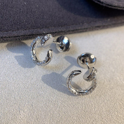 [AuraEcho Jewelry]JUSTE EARRINGS SILVER DIAMONDS