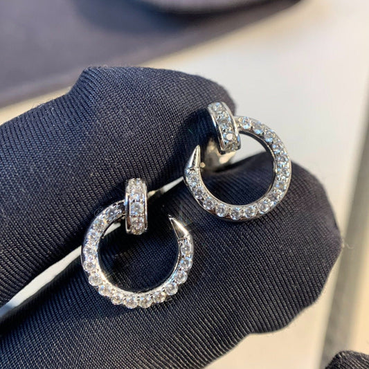 [AuraEcho Jewelry]JUSTE EARRINGS SILVER DIAMONDS