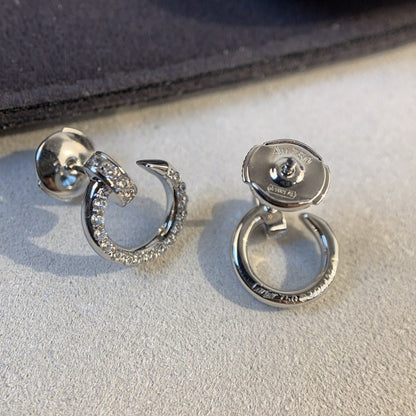 [AuraEcho Jewelry]JUSTE EARRINGS SILVER DIAMONDS