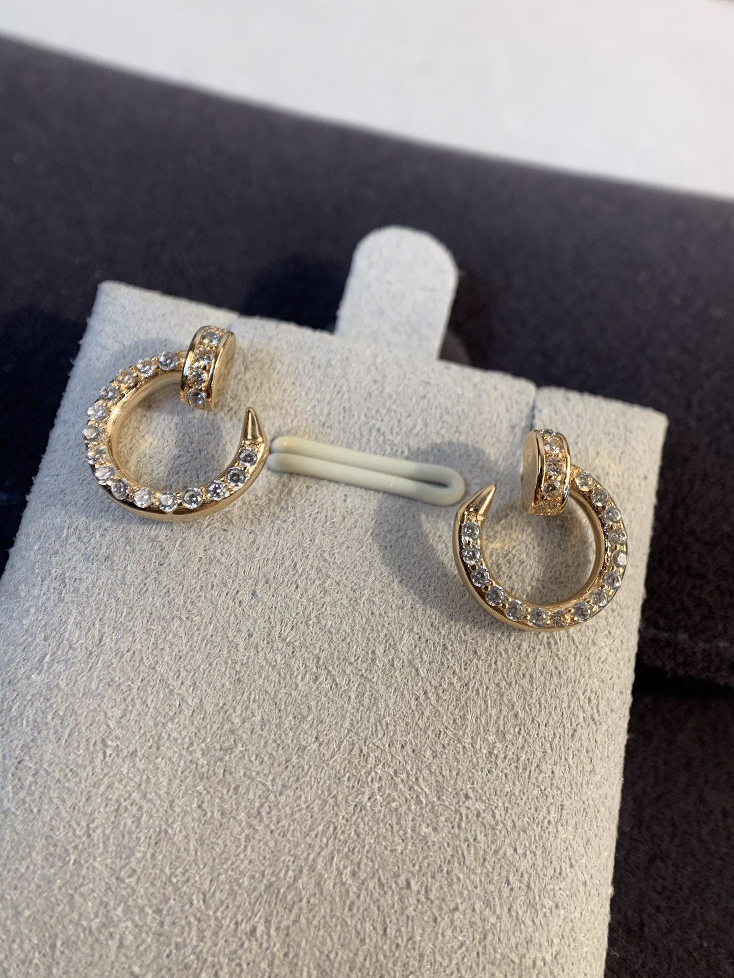 [AuraEcho Jewelry]JUSTE EARRINGS GOLD DIAMONDS