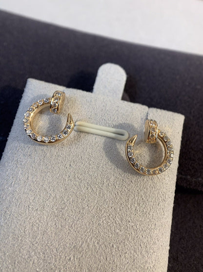 [AuraEcho Jewelry]JUSTE EARRINGS GOLD DIAMONDS