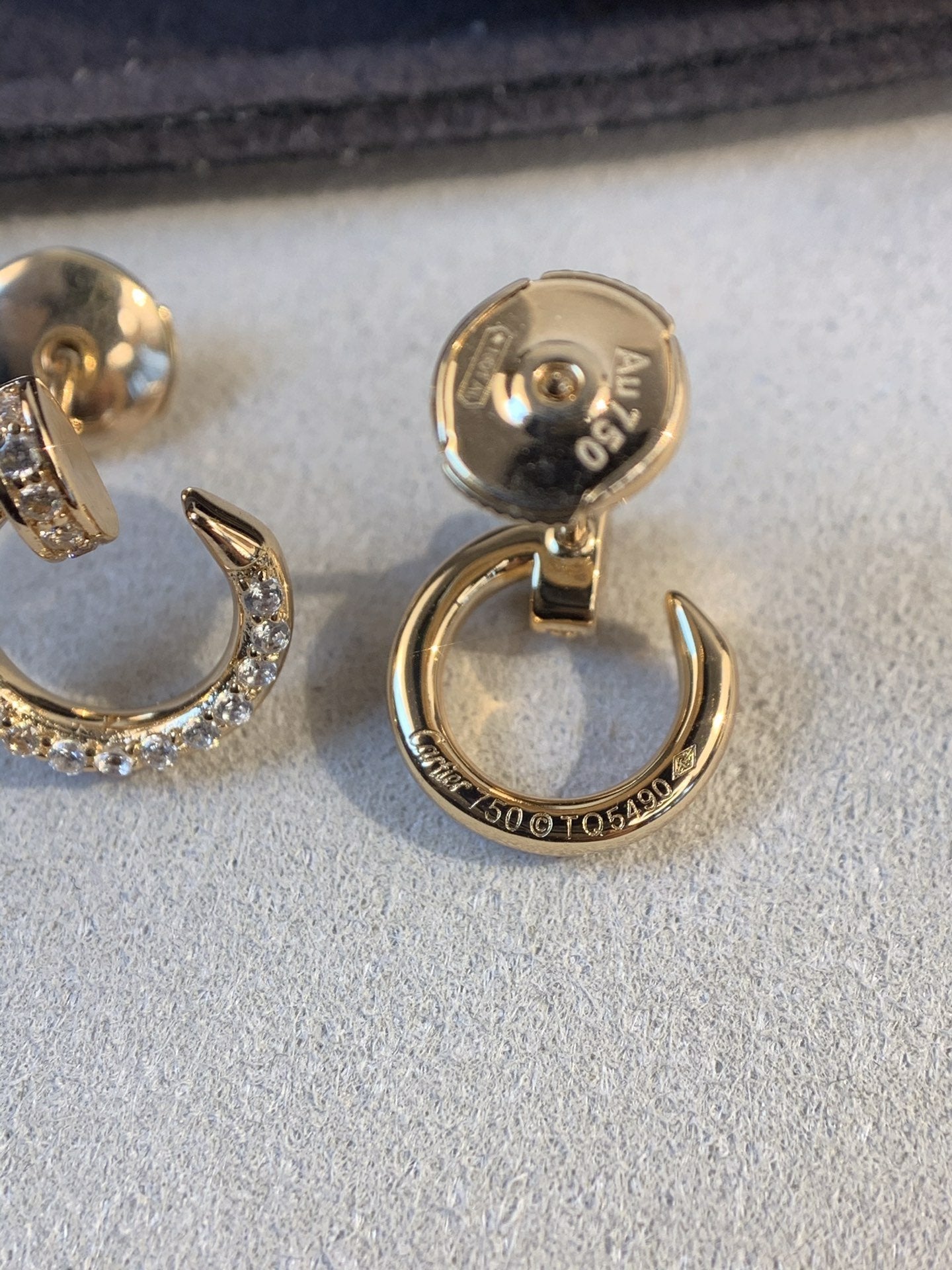 [AuraEcho Jewelry]JUSTE EARRINGS GOLD DIAMONDS