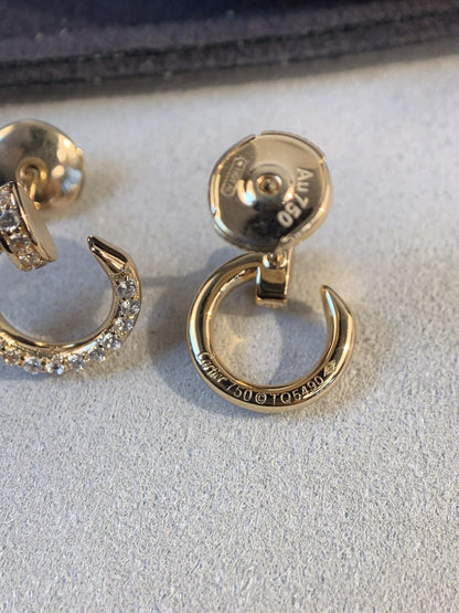[AuraEcho Jewelry]JUSTE EARRINGS GOLD DIAMONDS