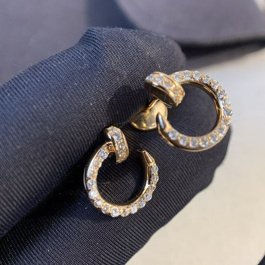 [AuraEcho Jewelry]JUSTE EARRINGS GOLD DIAMONDS