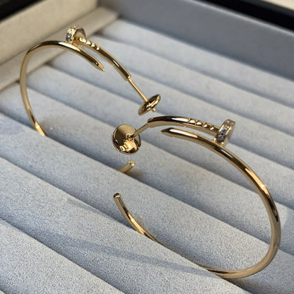 [AuraEcho Jewelry]JUSTE EARRINGS GOLD DIAMONDS 1.8MM