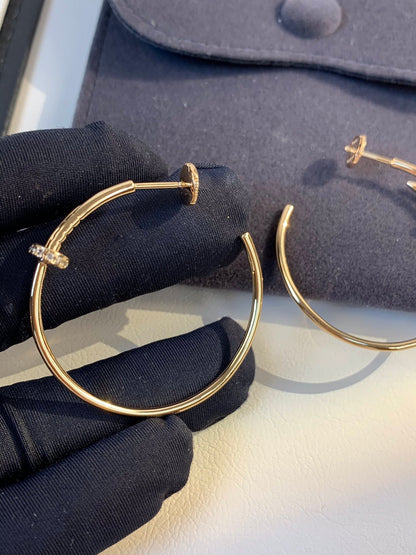 [AuraEcho Jewelry]JUSTE EARRINGS GOLD DIAMONDS 1.8MM