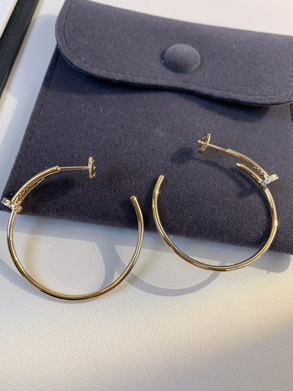 [AuraEcho Jewelry]JUSTE EARRINGS GOLD DIAMONDS 1.8MM