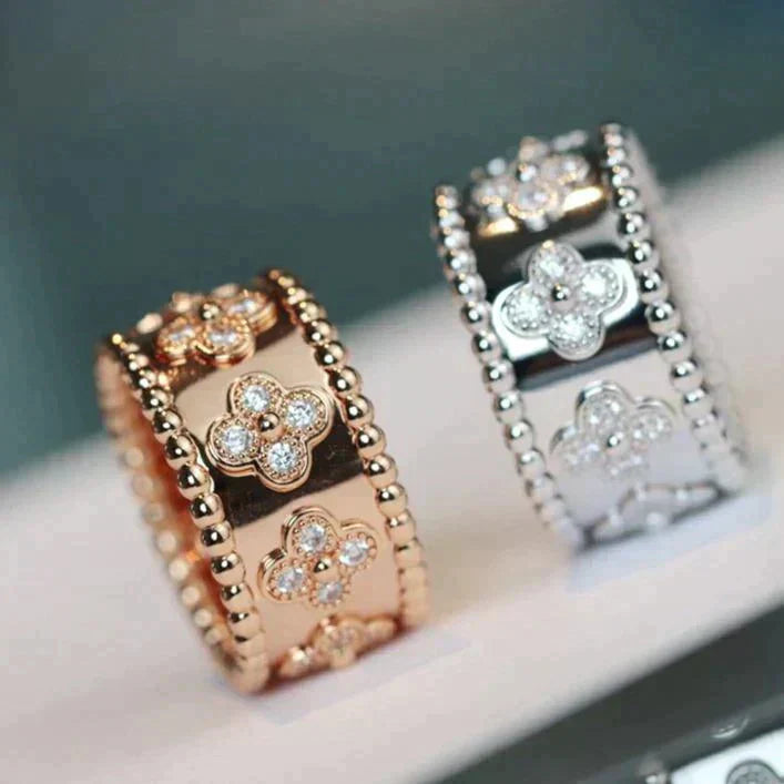 [AuraEcho Jewelry]CLOVER KALEIDOSCOPE RING 10MM