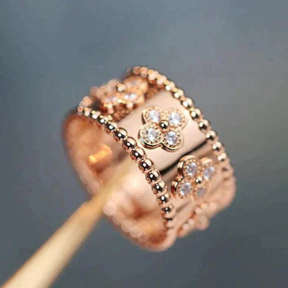 [AuraEcho Jewelry]CLOVER KALEIDOSCOPE RING 10MM