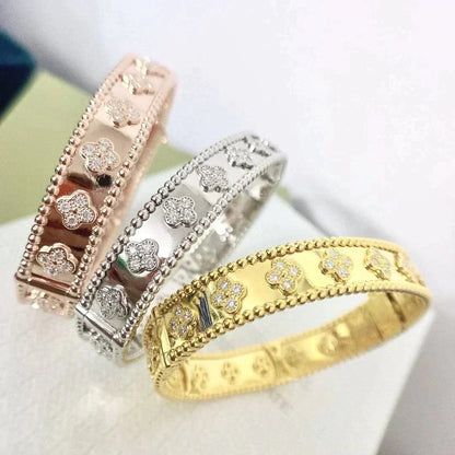 [AuraEcho Jewelry]CLOVER BRACELET 8MM DIAMONDS