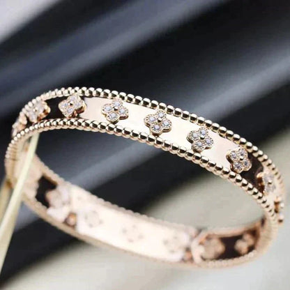 [AuraEcho Jewelry]CLOVER BRACELET 8MM DIAMONDS