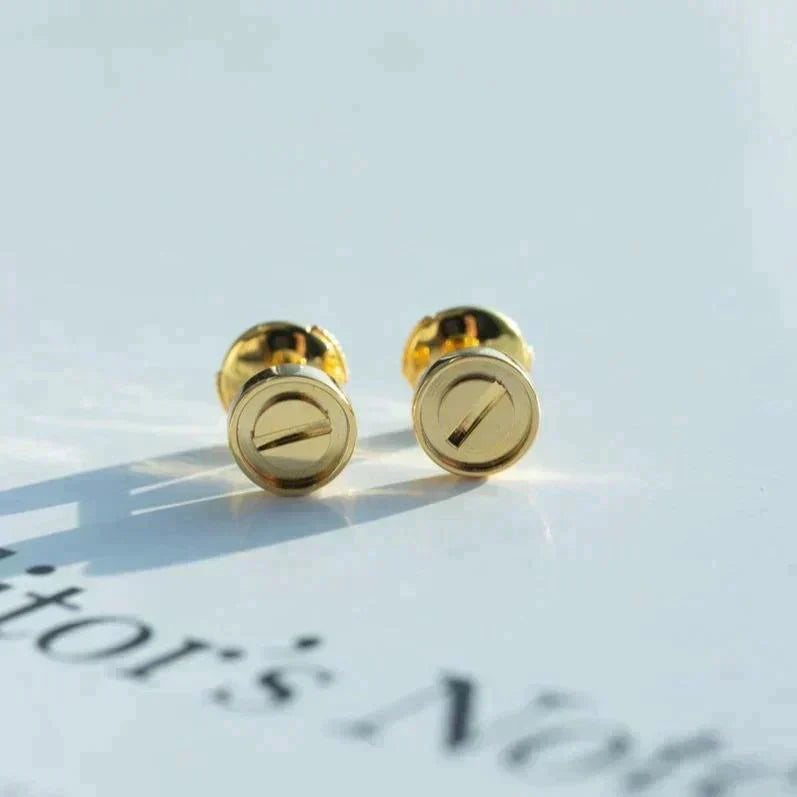 [AuraEcho Jewelry]LOVE EARRINGS GOLD 10MM