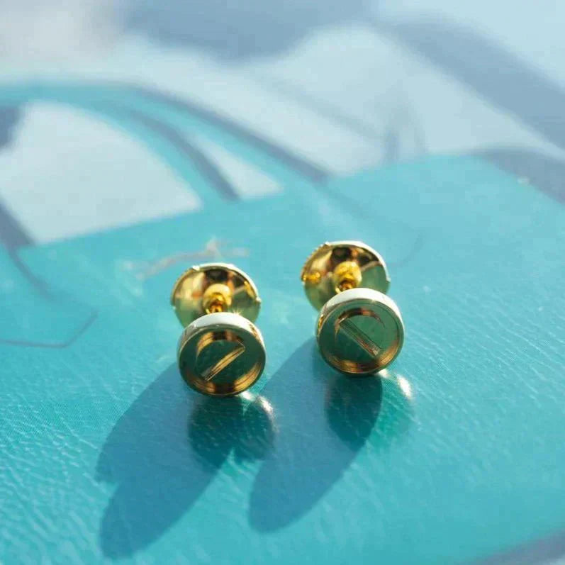 [AuraEcho Jewelry]LOVE EARRINGS GOLD 10MM