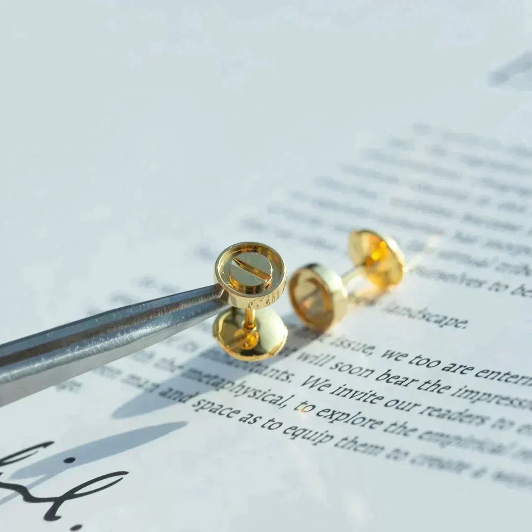[AuraEcho Jewelry]LOVE EARRINGS GOLD 10MM