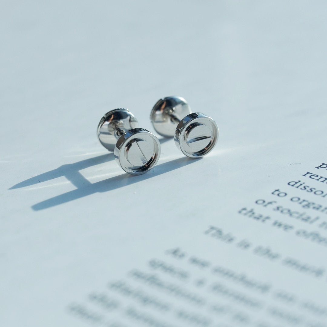 [AuraEcho Jewelry]LOVE EARRINGS SILVER 10MM
