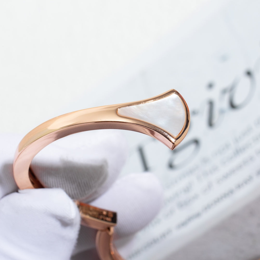 [AuraEcho Jewelry]DREAM BRACELET OPEN PINK GOLD MOP