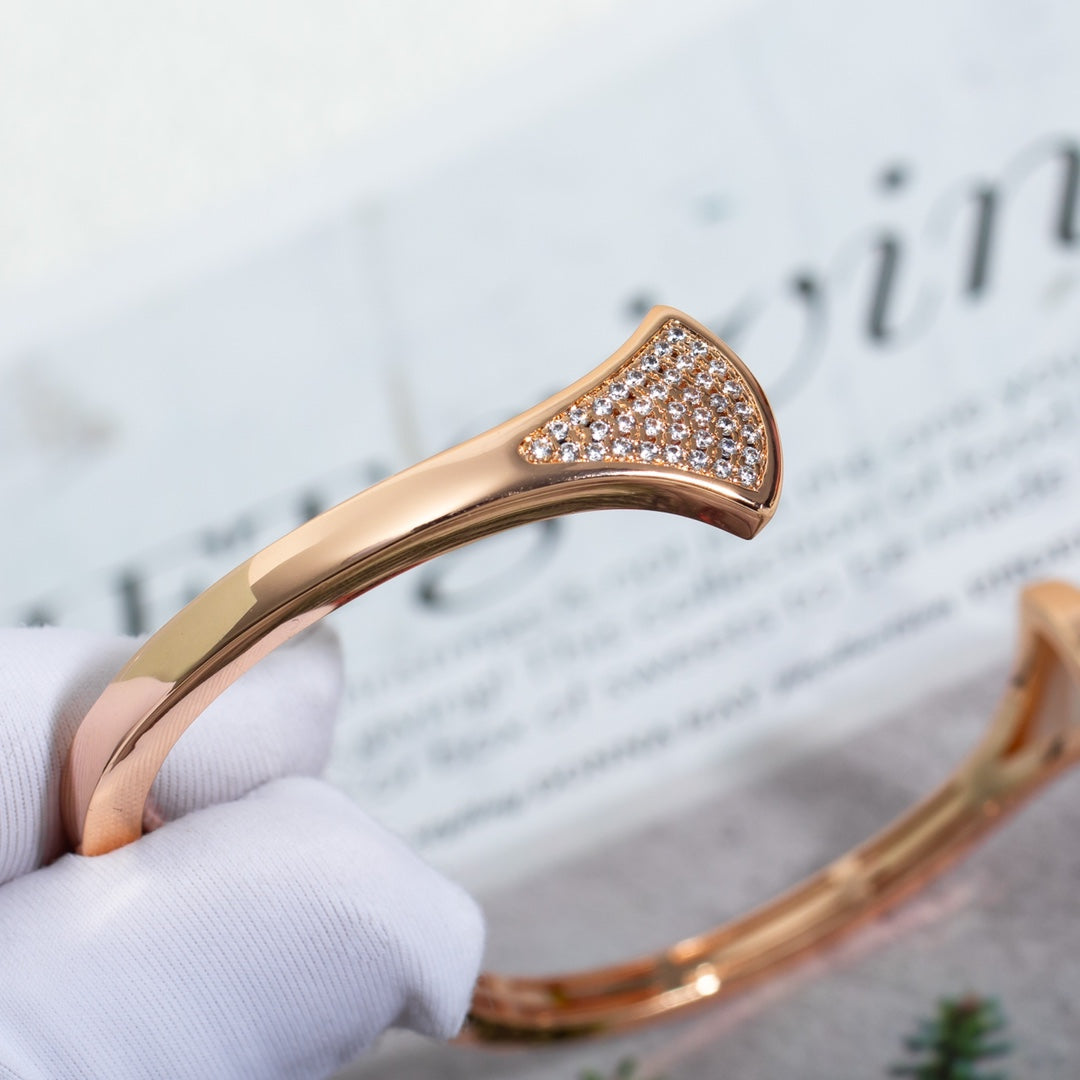 [AuraEcho Jewelry]DREAM BRACELET OPEN PINK GOLD MOP DIAMOND