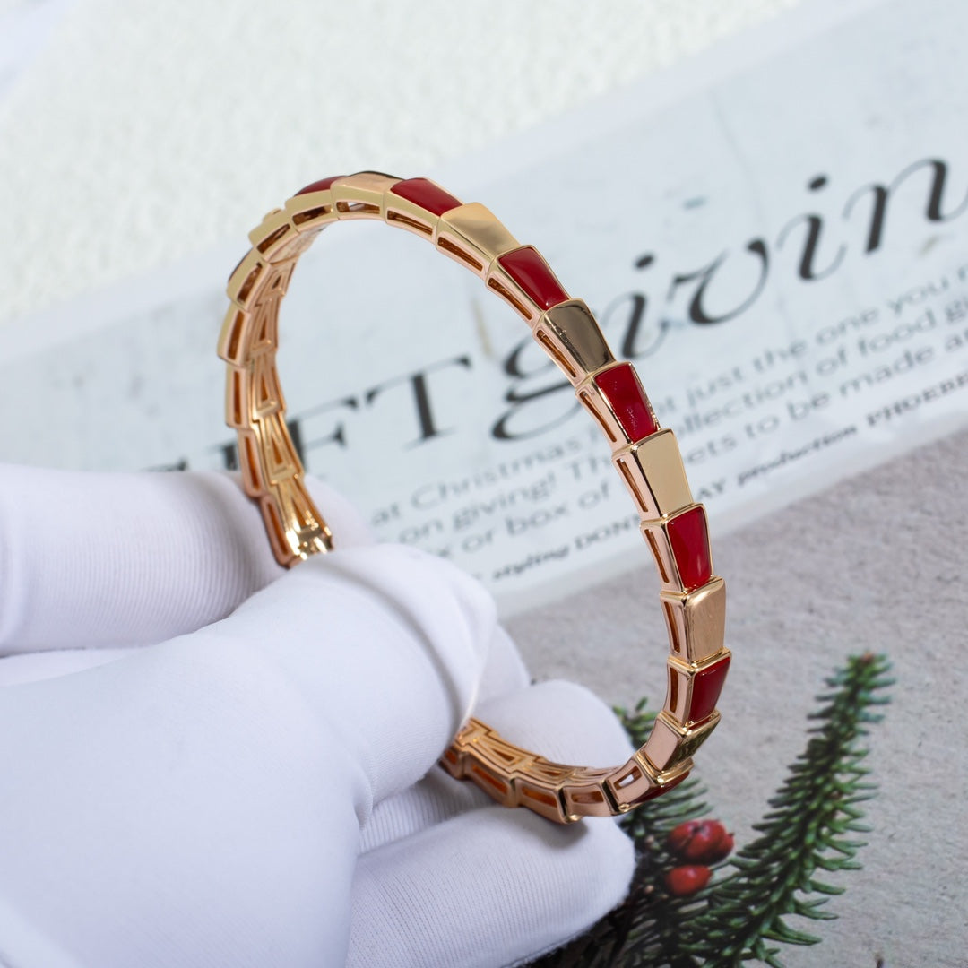 [AuraEcho Jewelry]SERPENTI BRACELET PINK GOLD RUBELLITE