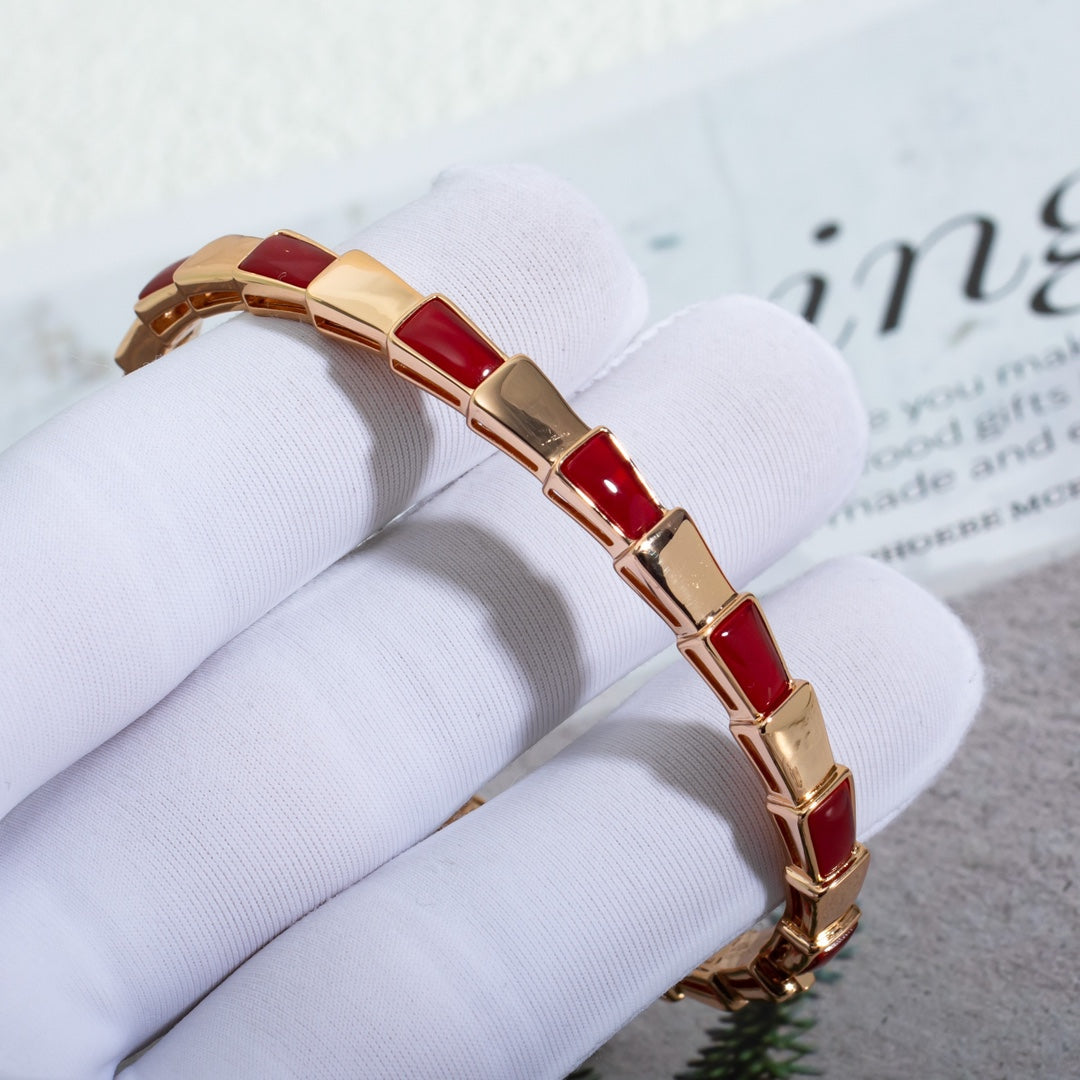 [AuraEcho Jewelry]SERPENTI BRACELET PINK GOLD RUBELLITE
