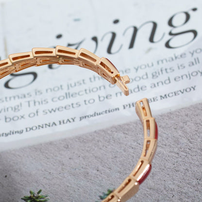 [AuraEcho Jewelry]SERPENTI BRACELET PINK GOLD RUBELLITE
