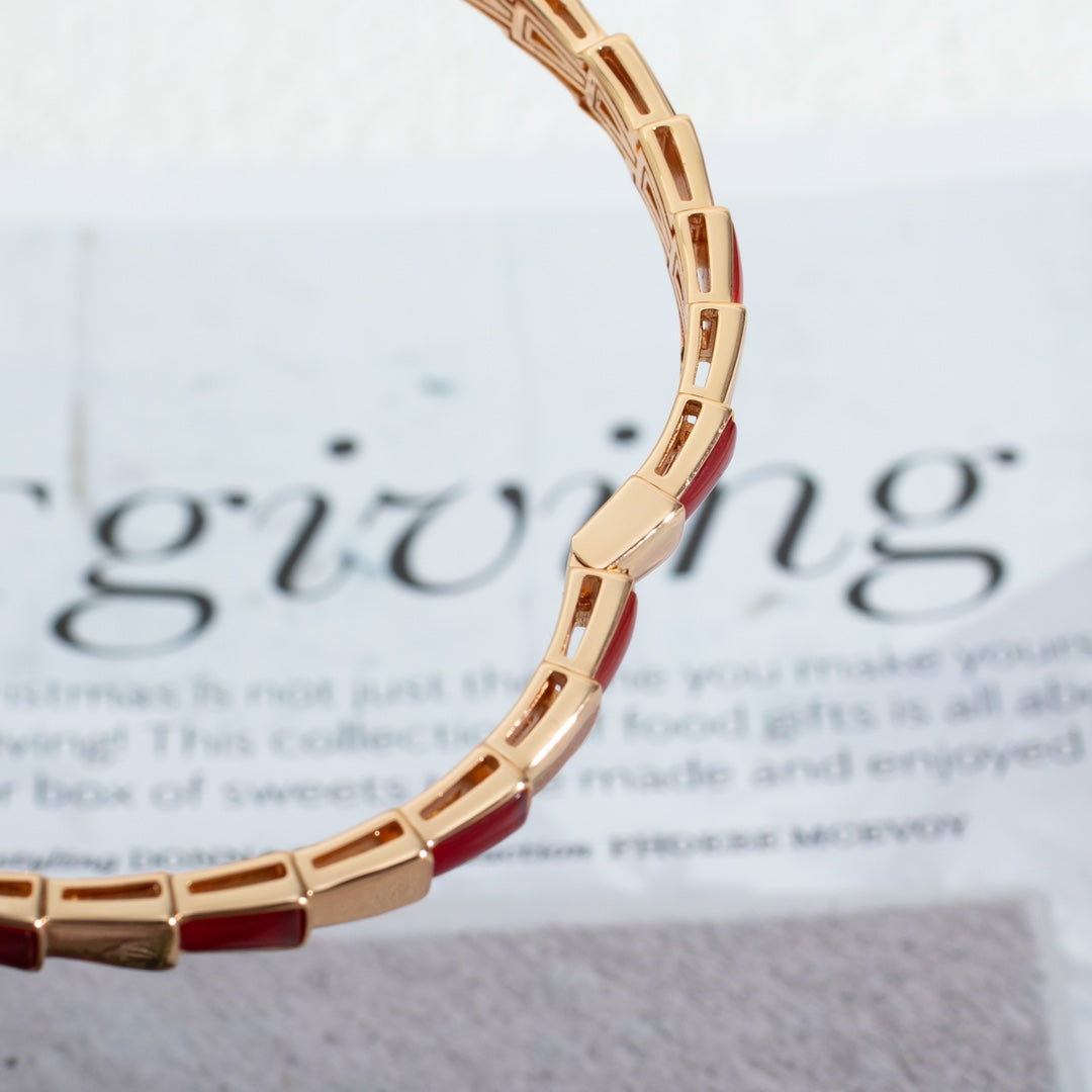 [AuraEcho Jewelry]SERPENTI BRACELET PINK GOLD RUBELLITE