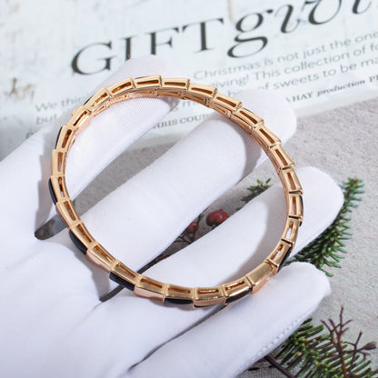 [AuraEcho Jewelry]SERPENTI BRACELET PINK GOLD ONYX